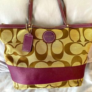Coach starches - beige and purple